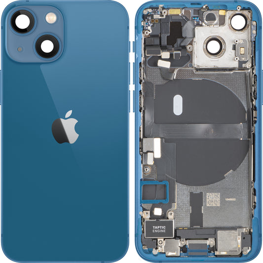 Batterijdeksel Apple iPhone 13 mini, Met Middenbehuizing, Volledige Onderdelen, Blauw, Swap