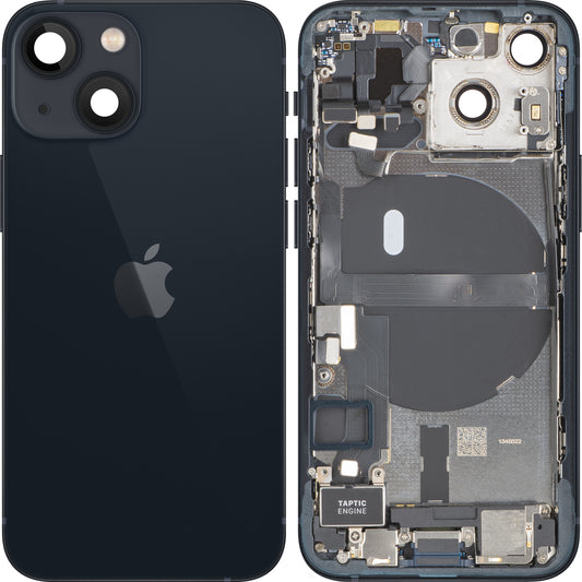 Batterijdeksel Apple iPhone 13 mini, Met Middenbehuizing, Volledige Onderdelen, Zwart (Midnight), Swap