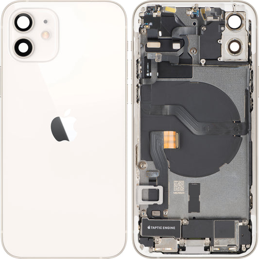 Batterijdeksel Apple iPhone 12, Met Middenbehuizing, Volledige Onderdelen, Wit, Swap