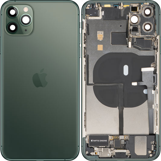 Batterijdeksel Apple iPhone 11 Pro Max, Met Middenbehuizing, Volledige Onderdelen, Groen (Midnight Green), Swap