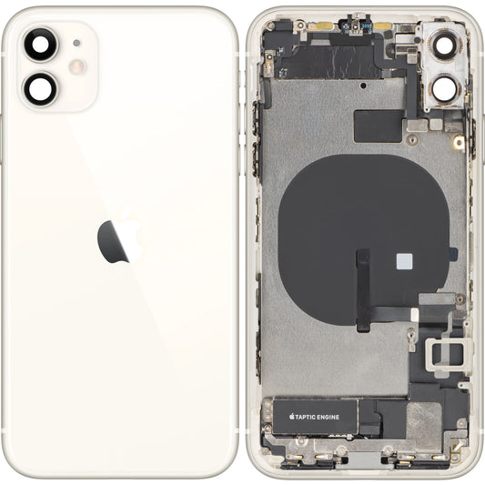 Batterijdeksel Apple iPhone 11, Met Middenbehuizing, Volledige Onderdelen, Wit, Swap