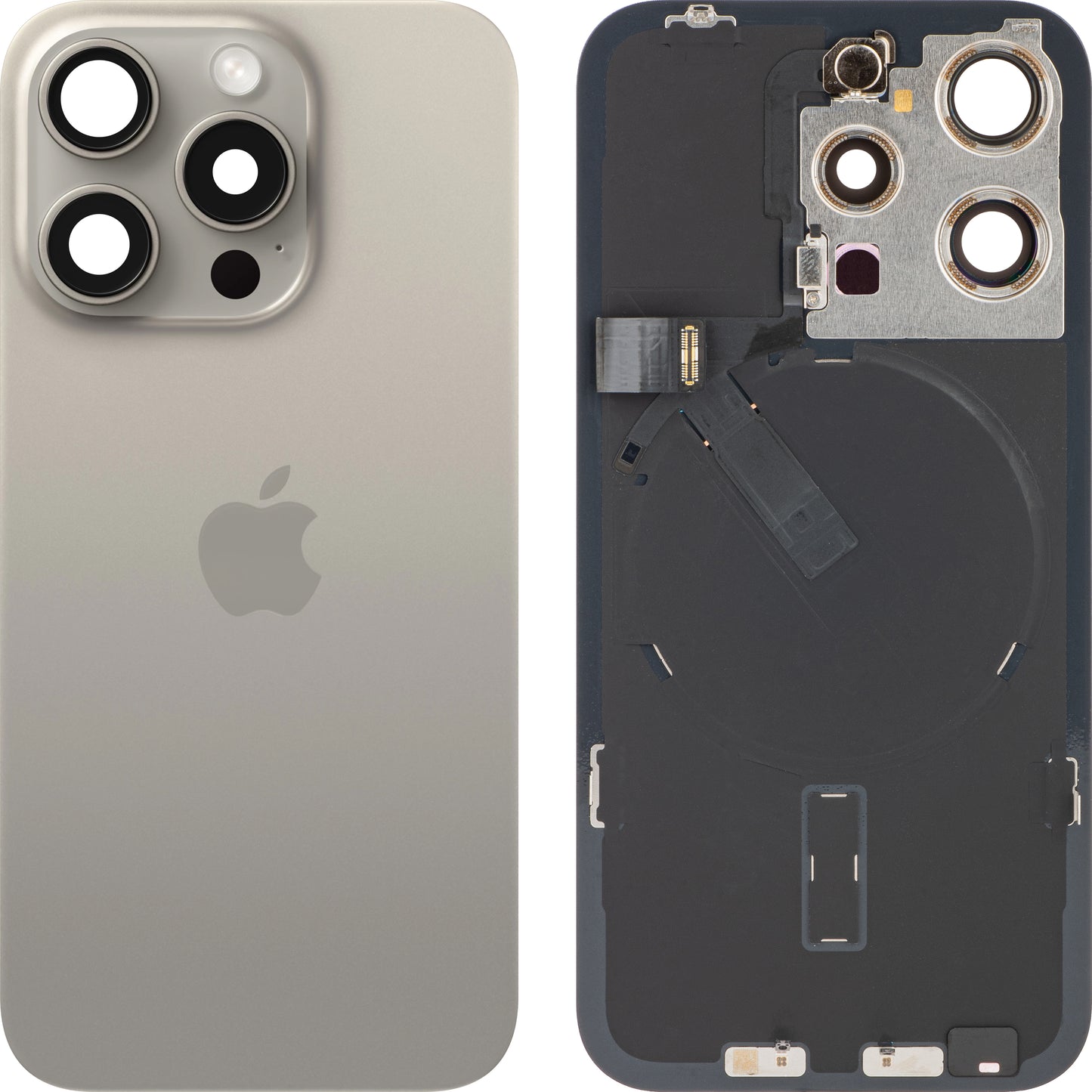 Batterijklep Apple iPhone 15 Pro, Beige (Natuurlijk Titanium), Swap