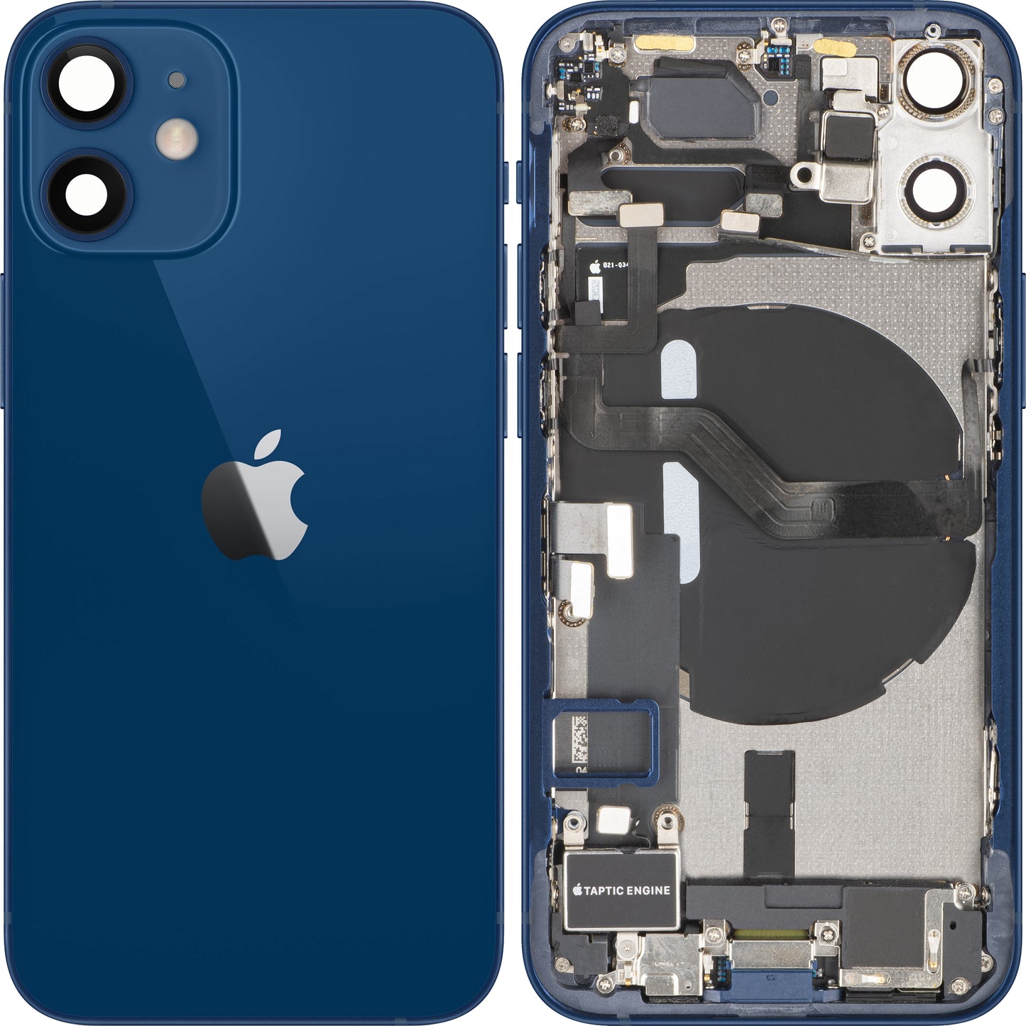 Batterijdeksel Apple iPhone 12 mini, Met Middenbehuizing, Volledige Onderdelen, Blauw, Swap
