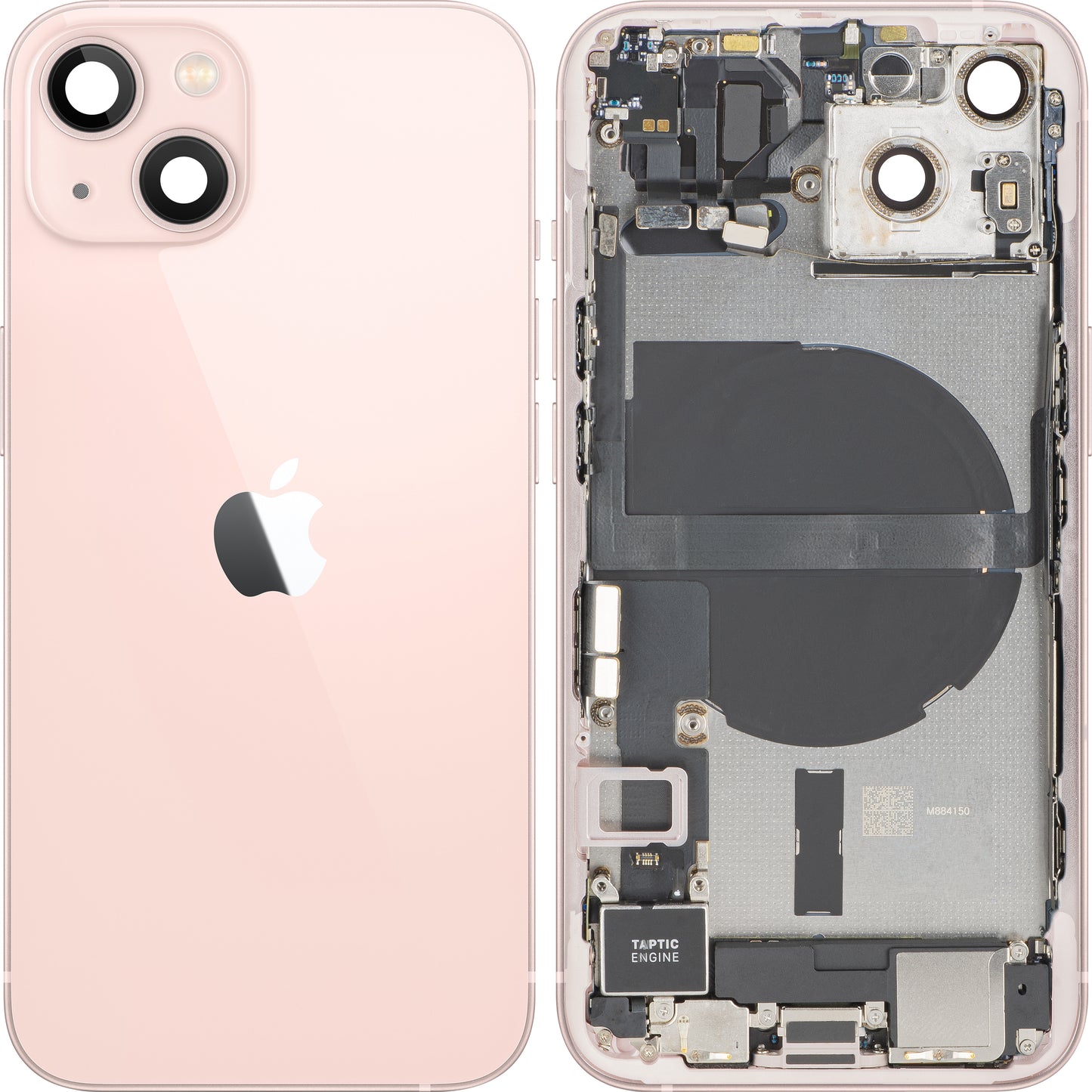 Couvercle de batterie Apple iPhone 13, avec coque centrale, pièces complètes, rose, échange premium