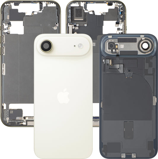 Batterijklep Apple iPhone 17 Air, Met Middenbehuizing, Complete Onderdelen, Goudkleurig (Light Gold), Premium Swap