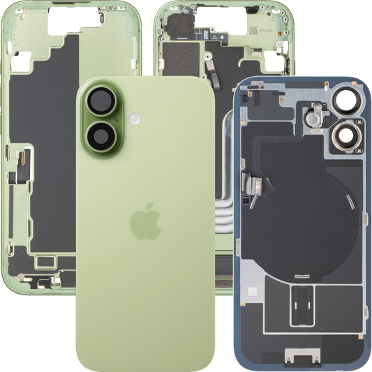 Batteriedeckel Apple iPhone 17, mit Mittelgehäuse, Komplettteile, Grün (Sage), Premium Swap