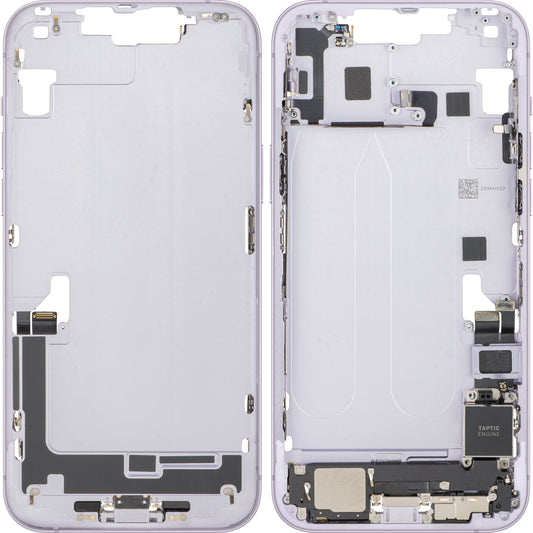 Batterijdeksel Apple iPhone 14 Plus, Met Middenbehuizing, Volledige Onderdelen, Paars, Swap