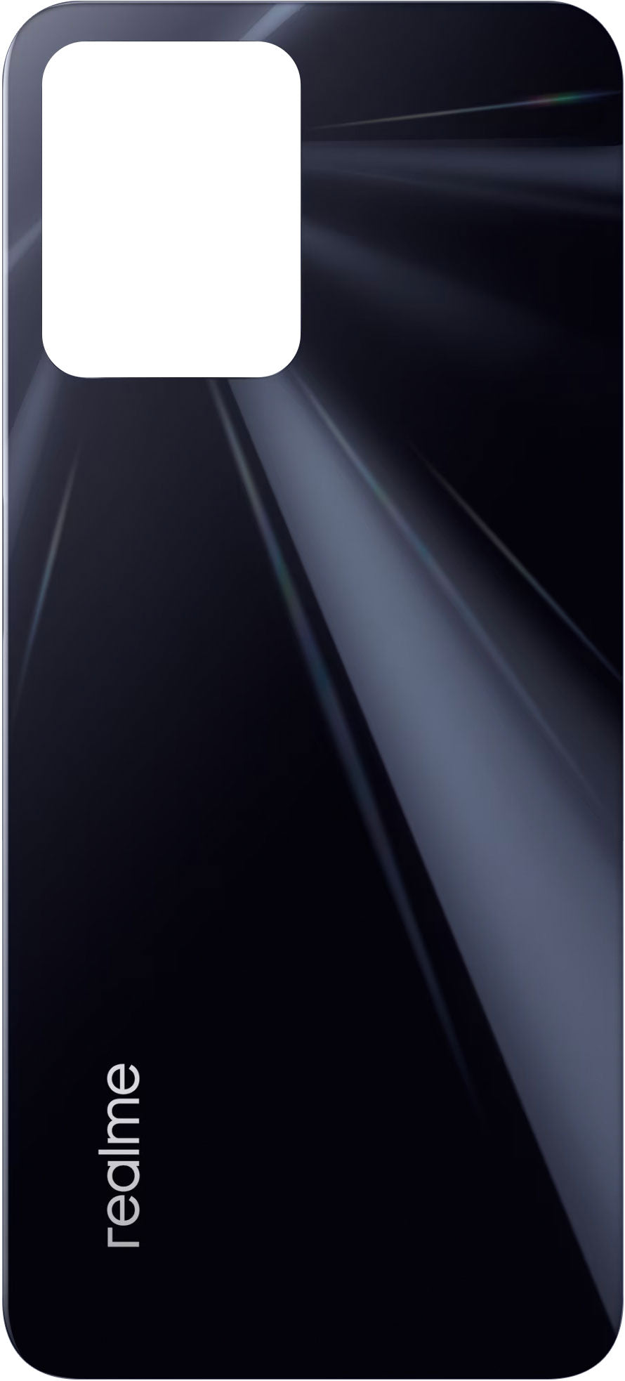 Akkuabdeckung Realme C35, Schwarz (Glowing Black), Service Pack 4710671