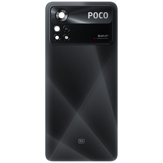 Couvercle de Batterie Xiaomi Poco X4 Pro 5G, Noir (Laser Black), Service Pack 5600050K6P00