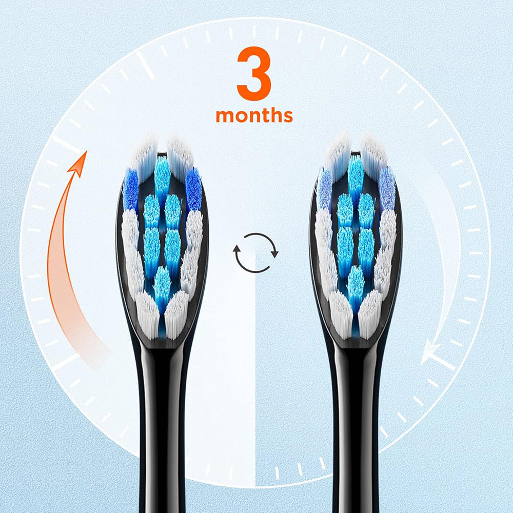 GCS2 Replacement Head for Bitvae S2 Electric Toothbrush, Set of 4, Black