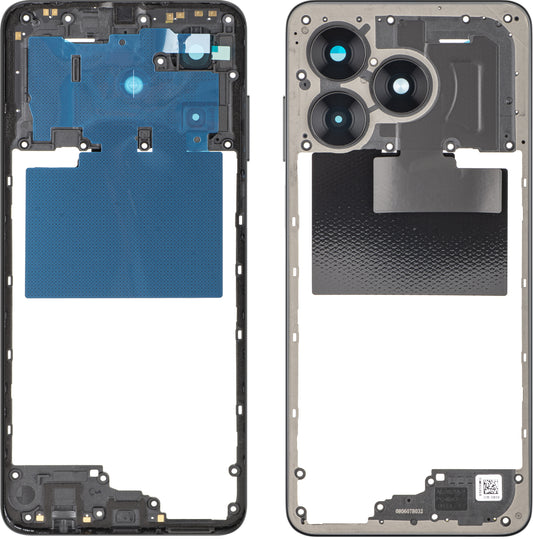 Middenbehuizing Honor X5c Plus, Zwart (Midnight Black), Service Pack 9707ACHX