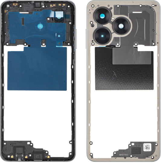 Coque centrale Honor X5c Plus, Argentée, Service Pack 9707ACJA