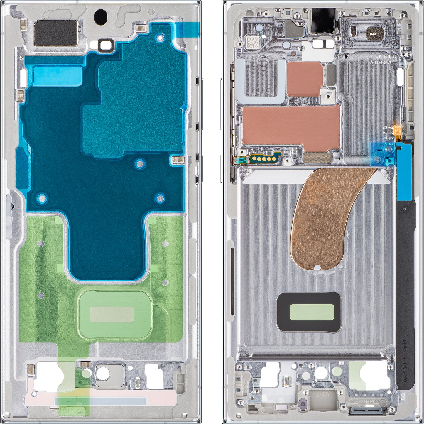 Mijloc Samsung Galaxy S23 Ultra S918, bleu ciel, Service Pack GH96-15833G 