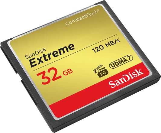 Carte Mémoire CompactFlash SanDisk Extreme, 32Gb, UDMA 7 SDCFXSB-032G-G46