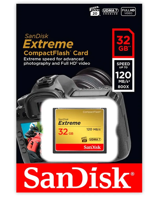 Carte Mémoire CompactFlash SanDisk Extreme, 32Gb, UDMA 7 SDCFXSB-032G-G46