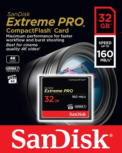 CompactFlash Geheugenkaart SanDisk Extreme Pro, 32Gb, UDMA 7 SDCFXPS-032G-X46