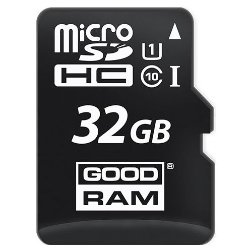 Carte Mémoire microSDHC GoodRam, 32Go, Classe 10 / UHS-1 U1, Avec Adaptateur