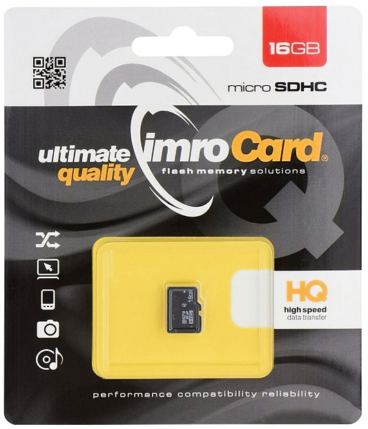 Carte Mémoire microSDHC Imro, 16Gb, Classe 6 MicroSD4/16G