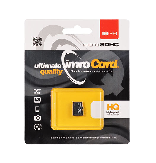 microSDHC Geheugenkaart Imro, 16Gb, Klasse 10 / UHS-1 U1