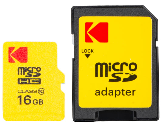 microSDHC Speicherkarte Kodak Extra Performance, 16GB, Klasse 10, mit Adapter EKMSDM16GHC10CJ