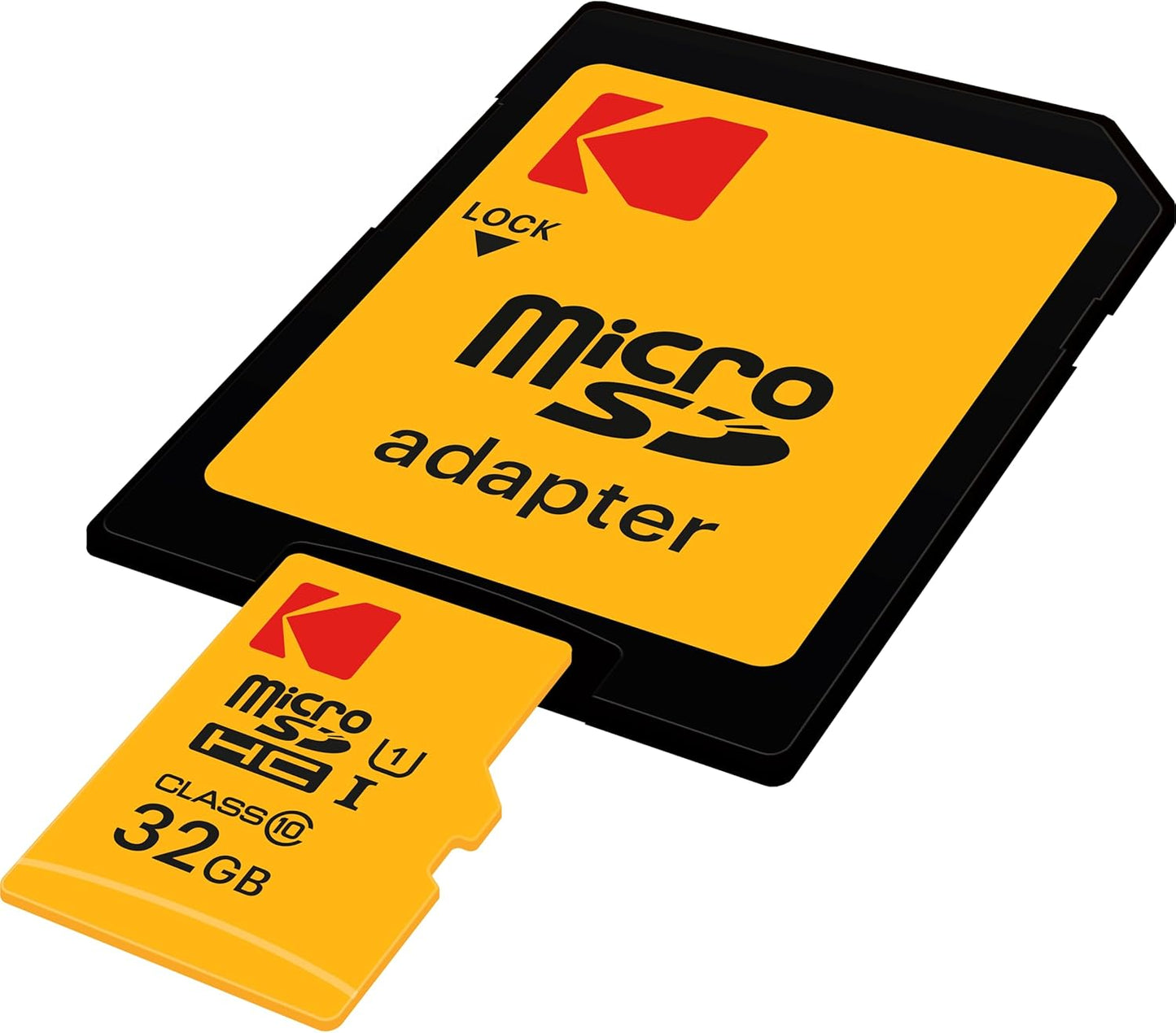 Speicherkarte microSDHC Kodak Premium Performance, 32Gb, Klasse 10 / UHS-1 U1, mit Adapter EKMSDM32GHC10K