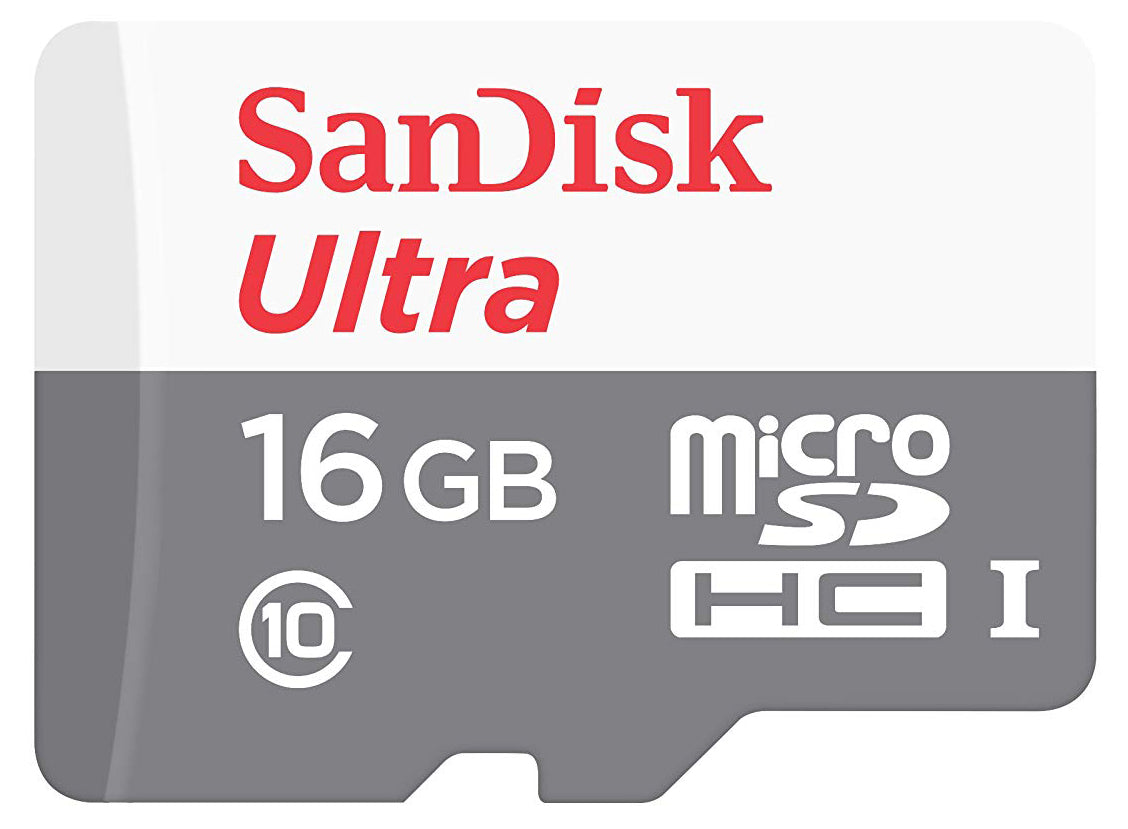 SanDisk Ultra Android microSDHC-geheugenkaart, 16Gb, Klasse 10 / UHS-1 U1 SDSQUNS-016G-GN3MN SDSQUNS-016G-GN3MN