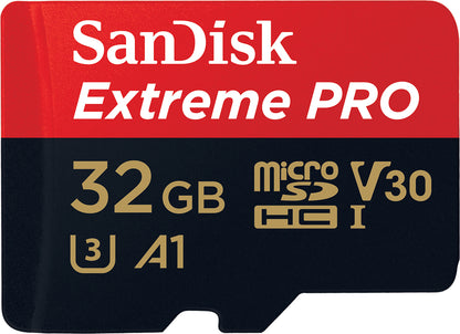 Speicherkarte microSDHC SanDisk Extreme Pro, 32Gb, Klasse 10 / UHS-1 U3, mit Adapter SDSQXCG-032G-GN6MA