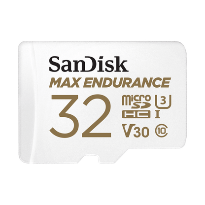 Carte mémoire microSDHC SanDisk MAX Endurance, 32Gb, Classe 10 / UHS-1 U3, Avec Adaptateur SDSQQVR-032G-GN6IA