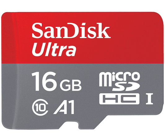 SanDisk Ultra Android A1 microSDHC Geheugenkaart, 16Gb, Klasse 10 / UHS-1 U1 SDSQUAR-016G-GN6MN