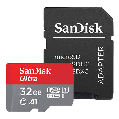 Carte mémoire microSDHC SanDisk Ultra Android A1, 32Go, Classe 10 / UHS-1 U1, Avec Adaptateur SDSQUA4-032G-GN6MA