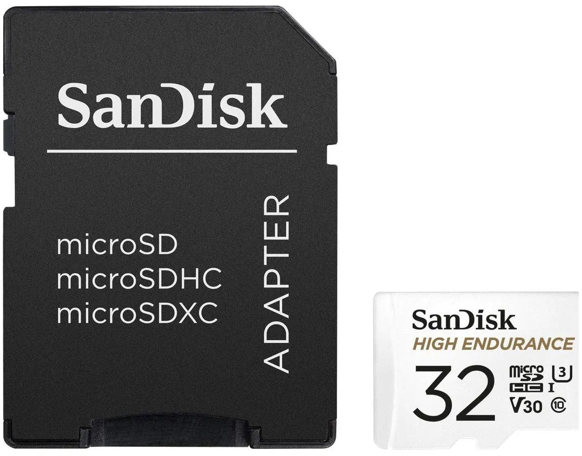 SanDisk High Endurance microSDHC Geheugenkaart, 32Gb, Klasse 10 / UHS-1 U3, Met Adapter SDSQQNR-032G-GN6IA