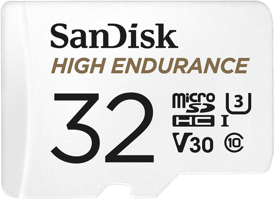 SanDisk High Endurance microSDHC Geheugenkaart, 32Gb, Klasse 10 / UHS-1 U3, Met Adapter SDSQQNR-032G-GN6IA