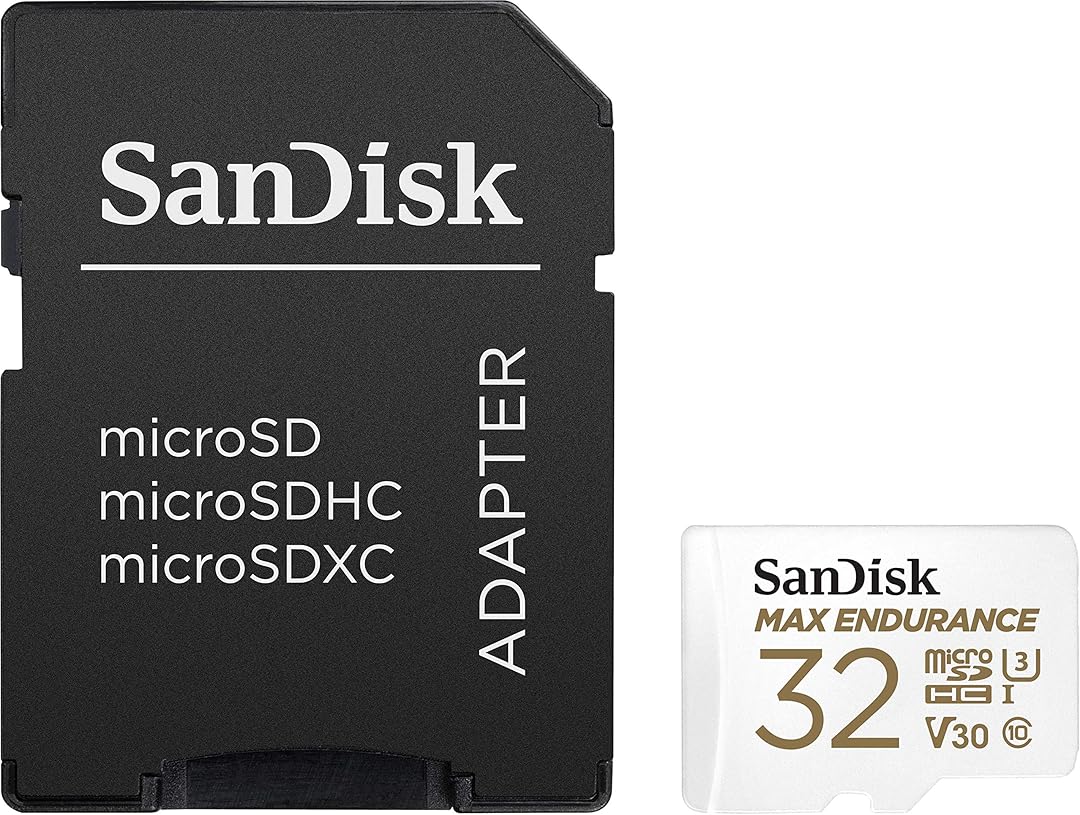 Carte mémoire microSDHC SanDisk MAX Endurance, 32Gb, Classe 10 / UHS-1 U3, Avec Adaptateur SDSQQVR-032G-GN6IA