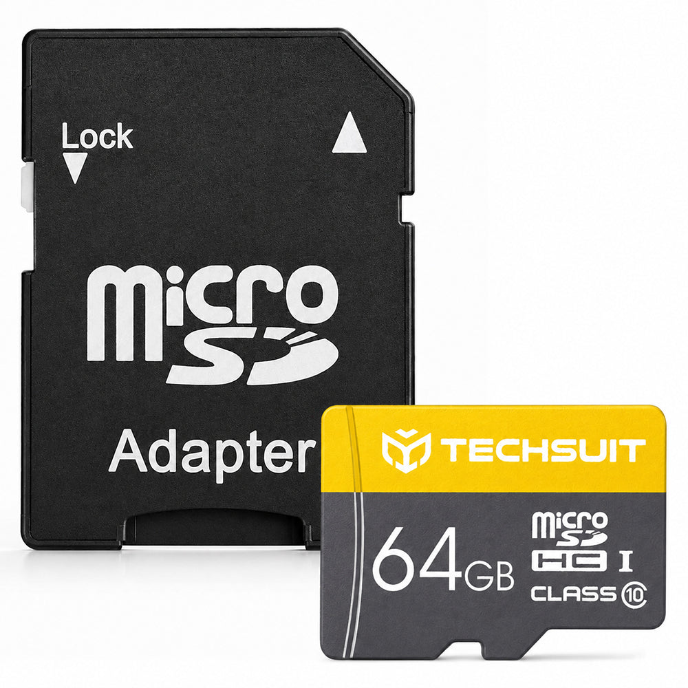 Techsuit THCM11 microSDXC-geheugenkaart, 64 GB, klasse 10, met adapter