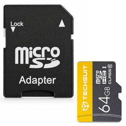 Techsuit THCM11 microSDXC-geheugenkaart, 64 GB, klasse 10, met adapter