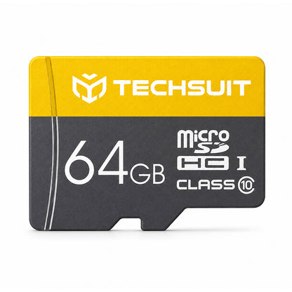 Techsuit THCM11 microSDXC-geheugenkaart, 64 GB, klasse 10, met adapter