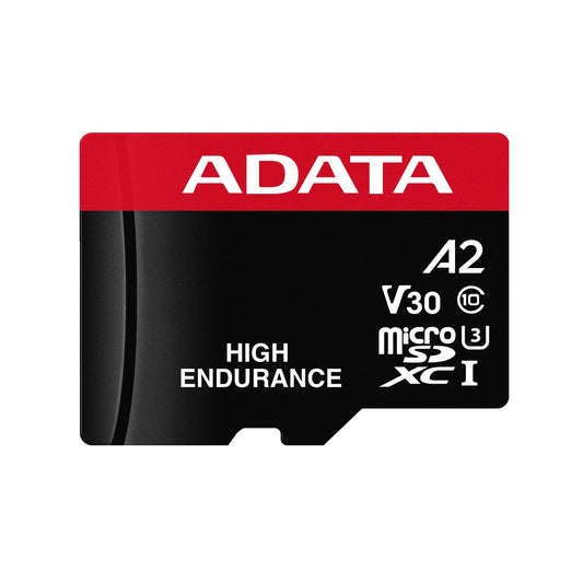 MicroSDXC-geheugenkaart Adata High Endurance, 64Gb, Klasse 10 / UHS-1 U3, Met Adapter AUSDX64GUI3V30SHA2-RA1