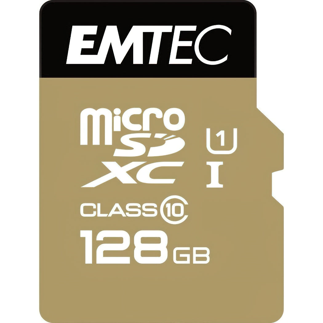 Emtec Speedin Pro Android A1 microSDXC Geheugenkaart, 128Gb, Klasse 10 / UHS-1 U3, Met Adapter ECMSDM128GXE