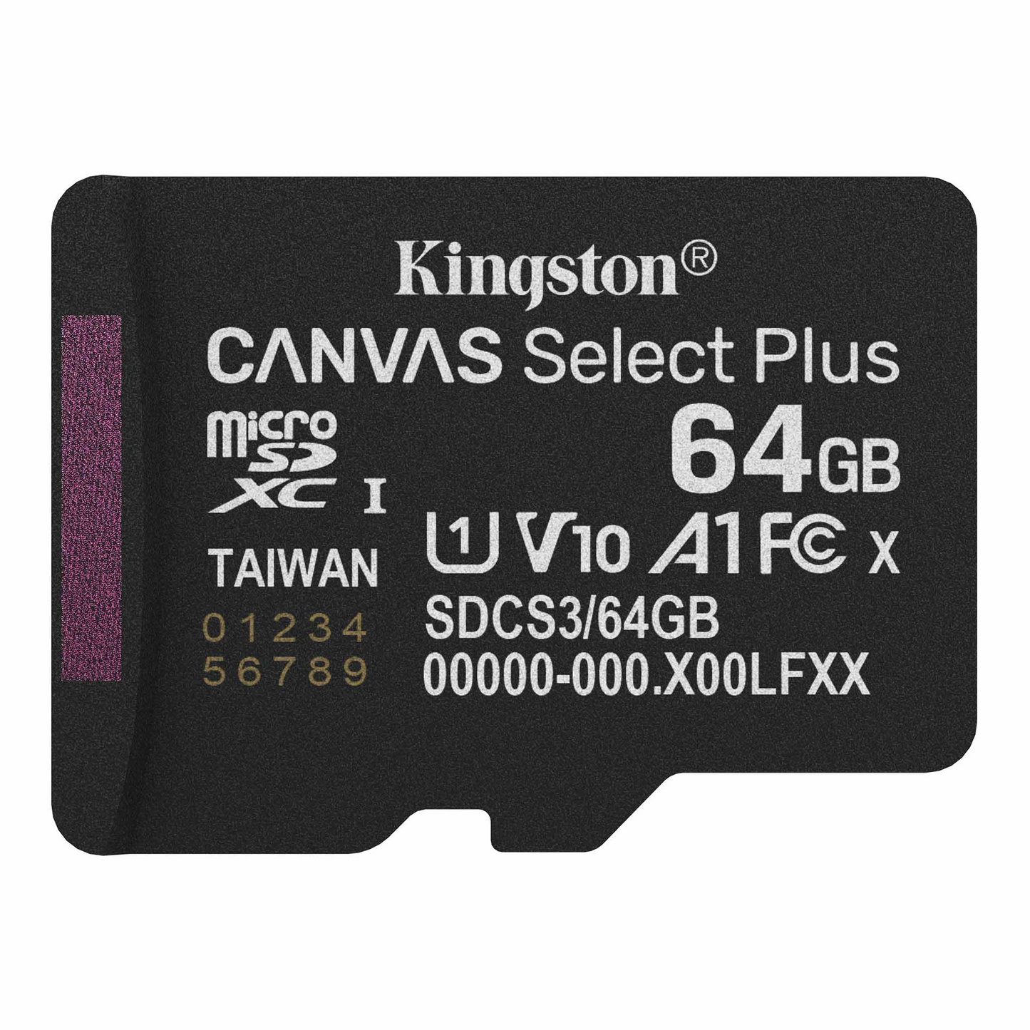 Kingston Canvas Select Plus Android A1 microSDXC Geheugenkaart, 64Gb, Klasse 10 / UHS-1 U1 SDCS3/64GBSP