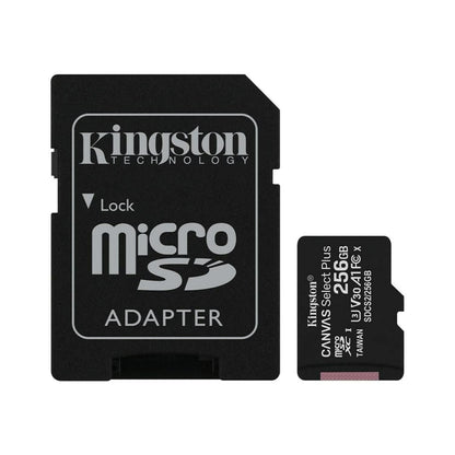 Kingston Canvas Select Plus Android A1 microSDXC Geheugenkaart Kingston Canvas Select Plus Android A1, 256Gb, Klasse 10 / UHS-1 U1, met SDCS2/256GB Adapter