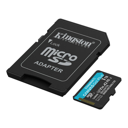 Kingston Canvas Go Plus Android A2 microSDXC Geheugenkaart, 1TB, Klasse 10 / UHS-1 U3, Met Adapter ‎SDCG4/1TB