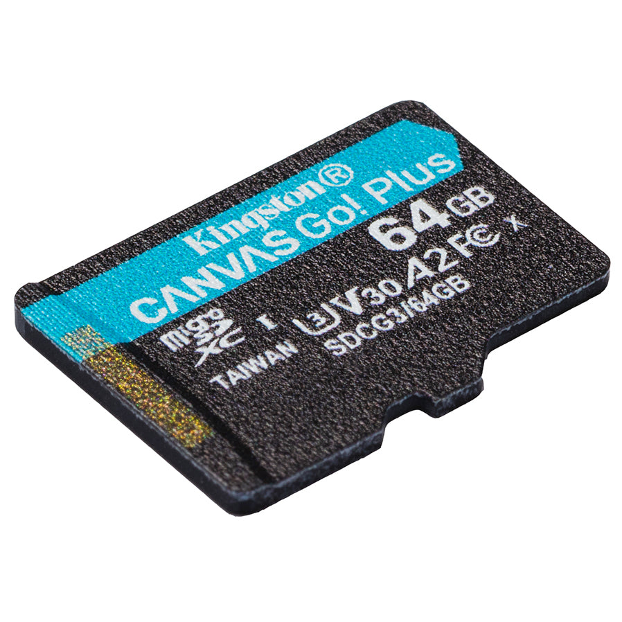 Geheugenkaart microSDXC Kingston Canvas Go Plus, 64Gb, Klasse 10 / UHS-1 U3 SDCG3/64GBSP 