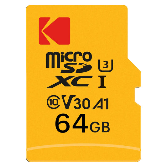 Speicherkarte microSDXC Kodak Ultra Performance, 64Gb, Klasse 10 / UHS-1 U3, mit Adapter EKMSDM64GXC10HPRK