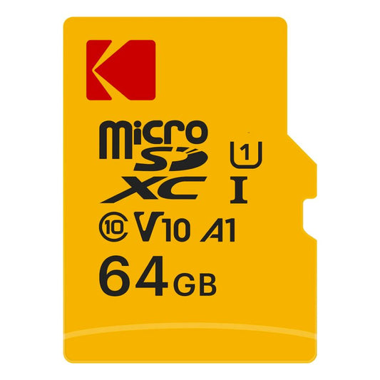 Kodak microSDXC Speicherkarte, 64Gb, Klasse 10 / UHS-1 U1, mit Adapter EKMSDM64GXC10K