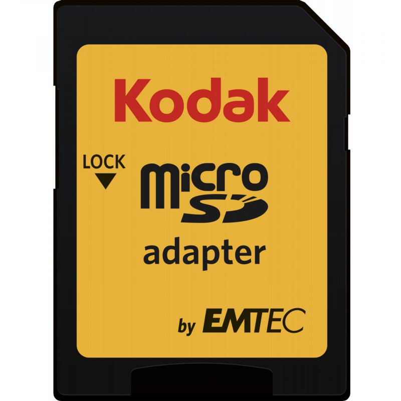 Kodak microSDXC Speicherkarte, 64Gb, Klasse 10 / UHS-1 U1, mit Adapter EKMSDM64GXC10K