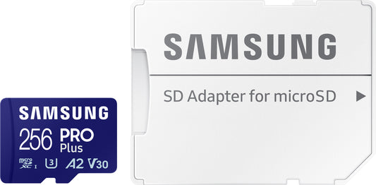 Carte mémoire microSDXC Samsung PRO Plus, 256Gb, Classe 10 / UHS-1 U3, Avec Adaptateur MB-MD256SA/EU