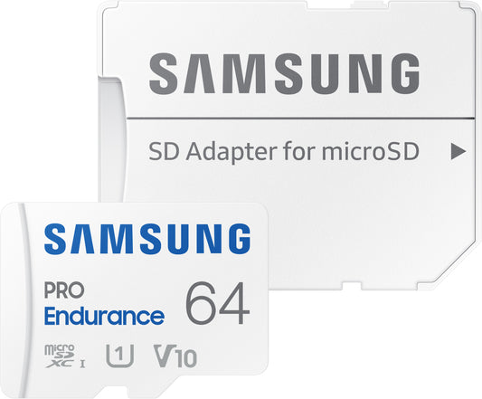 Carte mémoire microSDXC Samsung PRO Endurance, 64Go, Classe 10 / UHS-1 U1, Avec Adaptateur MB-MJ64KA/EU