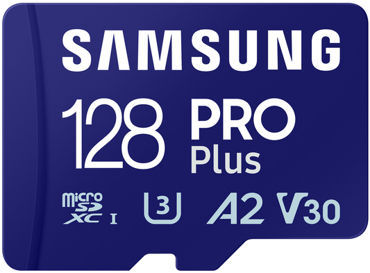 Carte mémoire microSDXC Samsung PRO Plus, 128Gb, Classe 10 / UHS-1 U3, avec adaptateur MB-MD128SA/EU