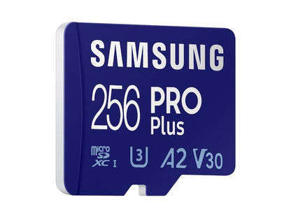 Geheugenkaart microSDXC Samsung PRO Plus, 256Gb, Klasse 10 / UHS-1 U3, met Adapter MB-MD256KA MB-MD256KA 