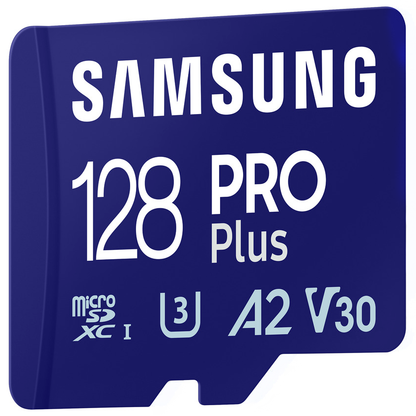 Samsung PRO Plus microSDXC Speicherkarte, 128Gb, Klasse 10 / UHS-1 U3, mit Adapter MB-MD128SA/EU